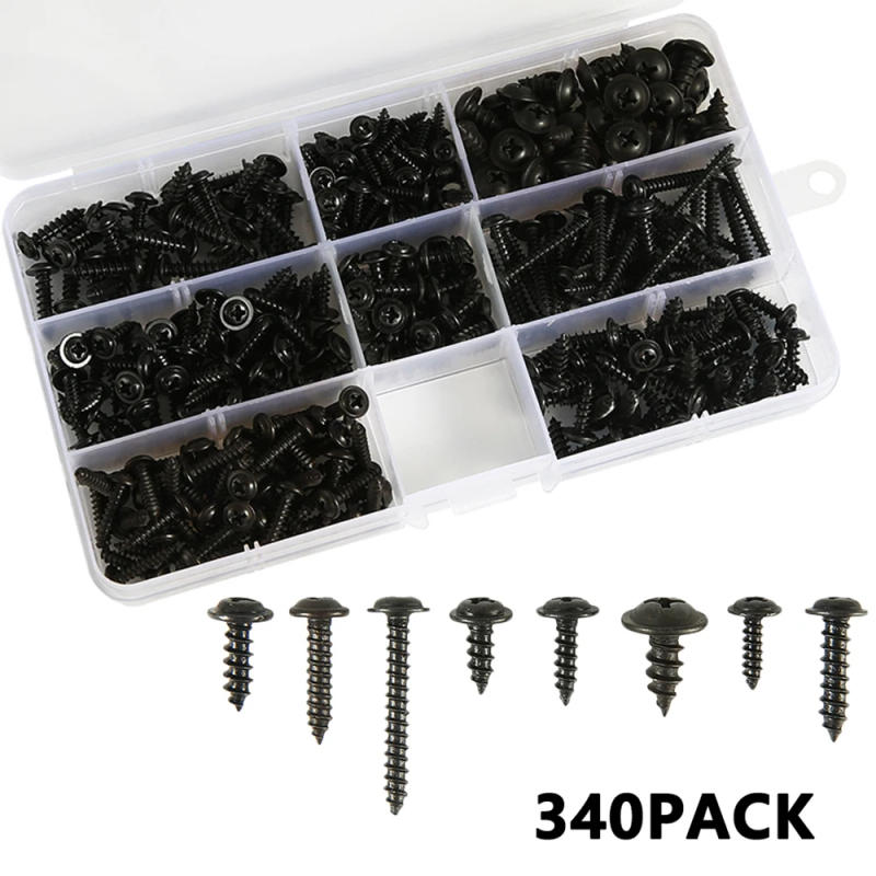 Description Picture 2 of item340/500Pcs Self Tapping Screws Set M3/M4/M3.5/M4.8 Pozi Flange Pan Head Kit Phillips Truss Head Metal Screw Self Lock Nut