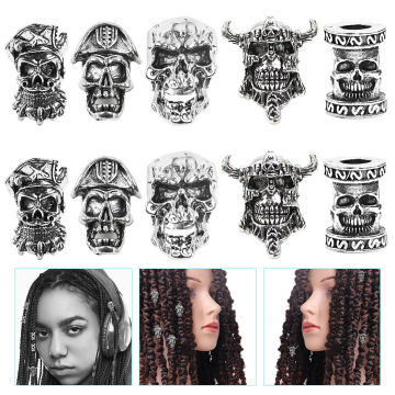 10pcs Hair Beard Hair Charms Retro Dreadlock Braiding Accessories