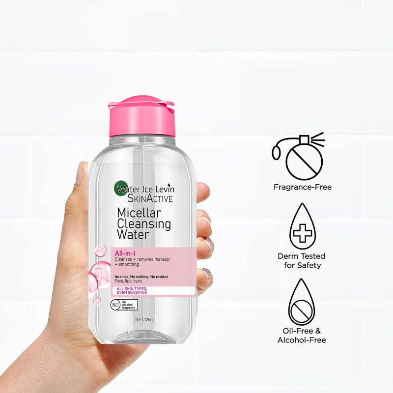 Description Picture 6 of itemWater Ice Levin Micellar Water: All-in-1 Cleanser & Makeup Remover. No Rinse, No Rub, For Sensitive Skin. 125g.