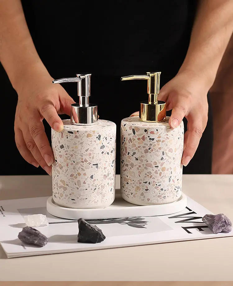 Description Picture 5 of itemNordic Ceramic Lotion Bottle Shower Gel Dispenser Hand Sanitizer Liquid Soap Dispenser Bottling Bottle Bathroom Accessories