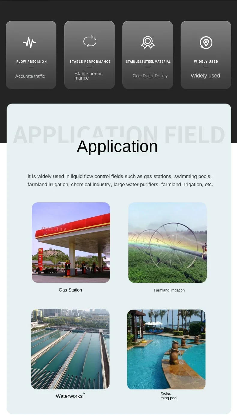 Description Picture 2 of itemDigital LCD Water Milk Oil Syrup Flow Sensor Meter Flowmeter  Battery Flow Measuring Instruments G1/2 G3/4 Inch