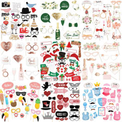 Photo Booth Props Wedding Decorations DIY Funny Masks Mr Mrs Photobooth Photo Props Accessories Event Party Supplies Baby Shower