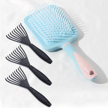 Ergonomic Handle Hair Comb Easy To Handle Long Hair Comb Relieve Fatigue Easy To Carry Anti-static Comb Cleaning Supplies