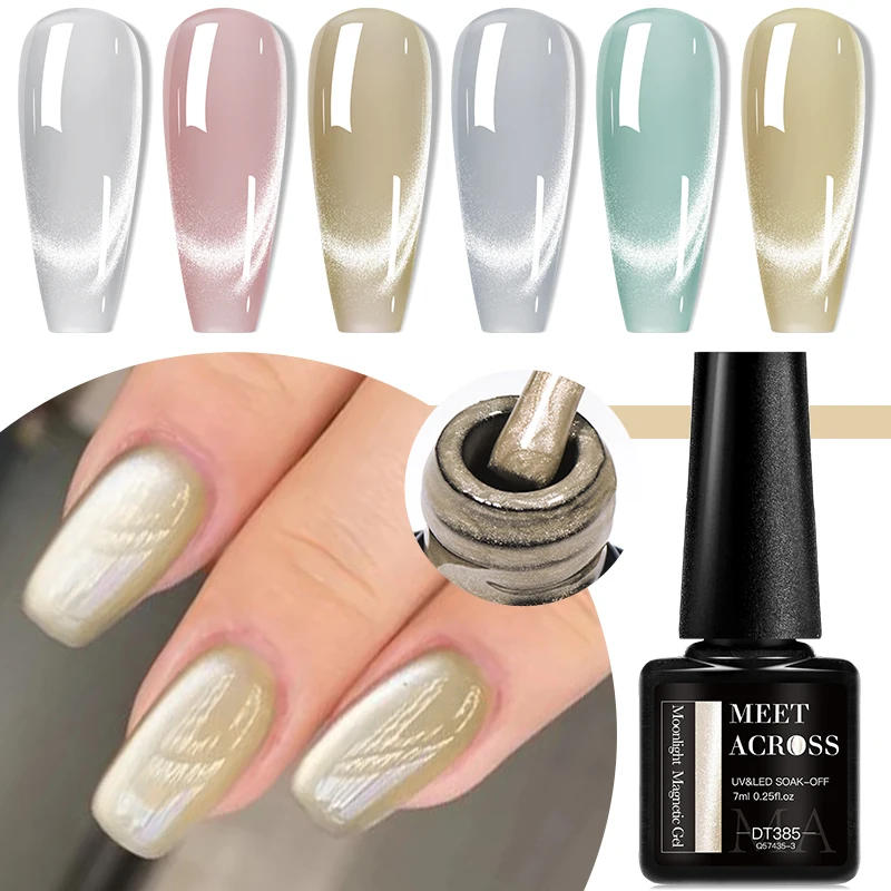 Description Picture 6 of itemMEET ACROSS 7ml Cat Moonlight Magnetic Gel Polish Pink Silver Transparent Soak Off Nail Art Gel Varnish Manicure For Nails