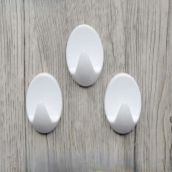 5/10PCS/set Strong Adhesive Hook Non-marking Plastic Bathroom Kitchen Non-perforated Door Cabinet Hook Key Clothes Holder Wall