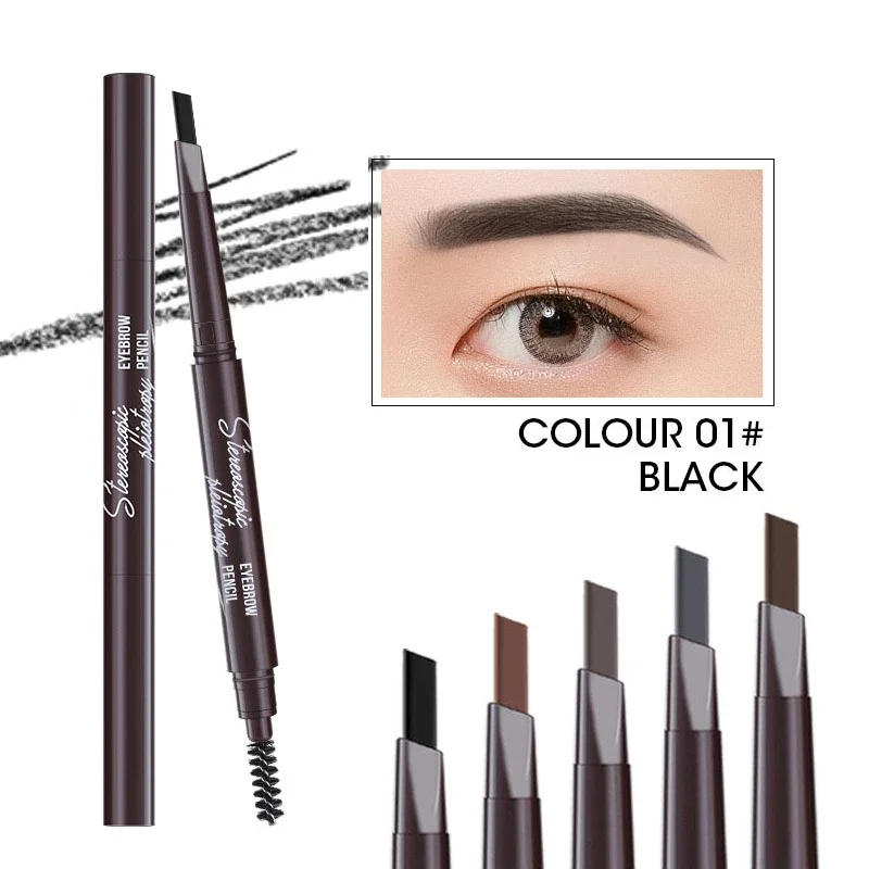 Description Picture 3 of itemNew Eye Brow Tint Cosmetics Natural Long Lasting Paint Eyebrow Waterproof Black Brown Eyebrow Pencil Makeup Cosmetics