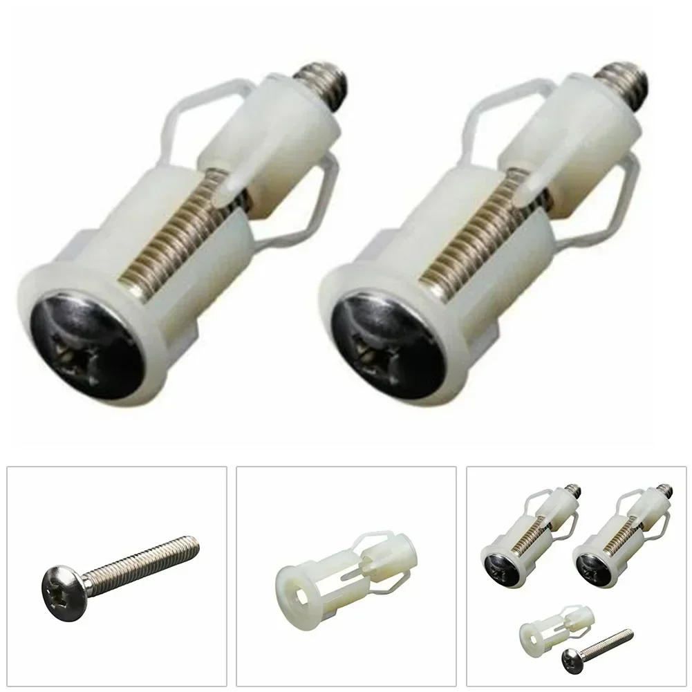 Description Picture 5 of item2Pcs Top Fix Toilet Cover Seat Screws Well Nut Pan WC Blind Hole Fitting Kit For Universal Hinges Commode Household Tools 2023