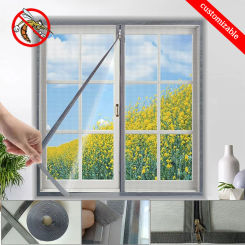 Customized size mosquito proof window, zipper screen window, self-adhesive window mesh mosquito net, invisible , mosquito proof