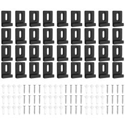 12PCS/Set Metal Mirror Clips Wide Channel Hanger Large Heavy Retainer Clips with Screw for Wall Mounting Frameless Billboard