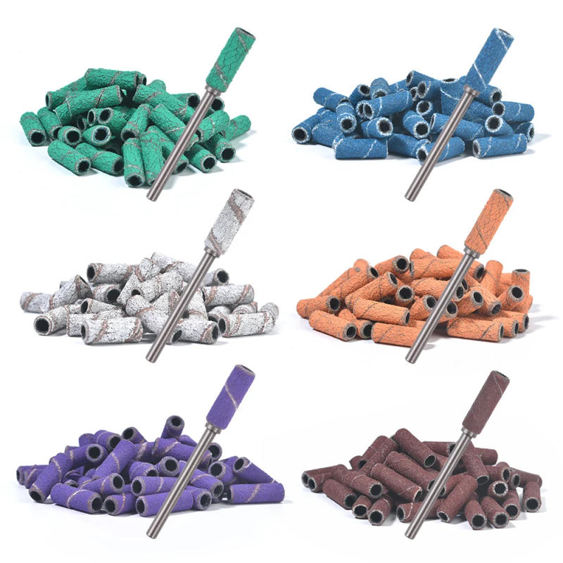 Description Picture 3 of itemKADS 3mm Small Mini Sanding Bands with Mandrel for Nails 60 80 120 150 180 240 Grit Nail Drill Bits Manicure Pedicure Tool White