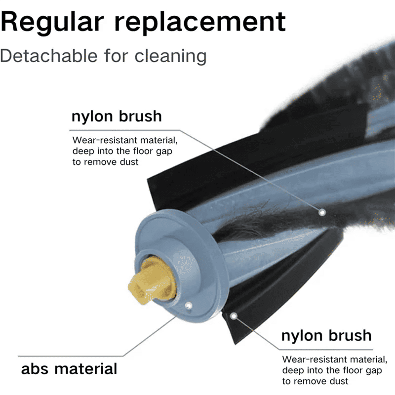 Description Picture 6 of itemB82B-2Set Replacement For Ecovacs X1 Plus Robot Vacuum Cleaner Spare Parts Main Side Brush Hepa Filter Mop Rag Dust Bag