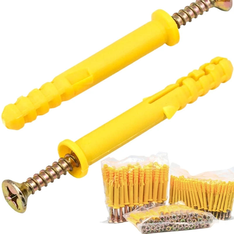 Description Picture 6 of item100pcs/set Small Expansion Screws Masonry Screws and Wall Plugs Durable & Reliable Anchoring Solution Simple Installs