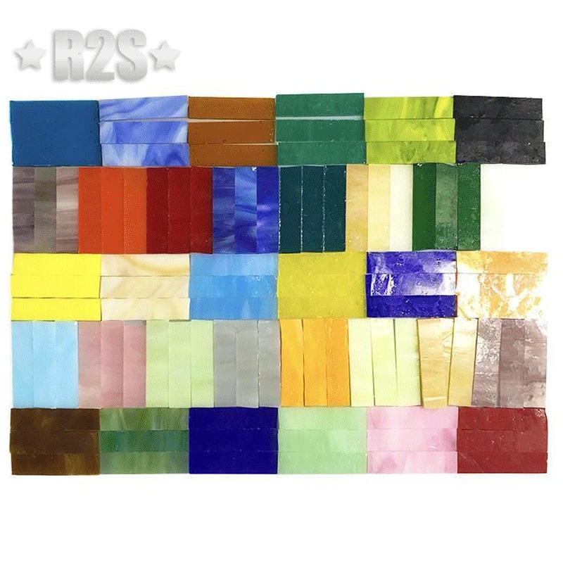 Description Picture 4 of item100g Clear Glass Mosaic Tiles Multi Color Mosaic Piece DIY Mosaic Making Stones for Craft Hobby Arts Home Wall Decoration arte