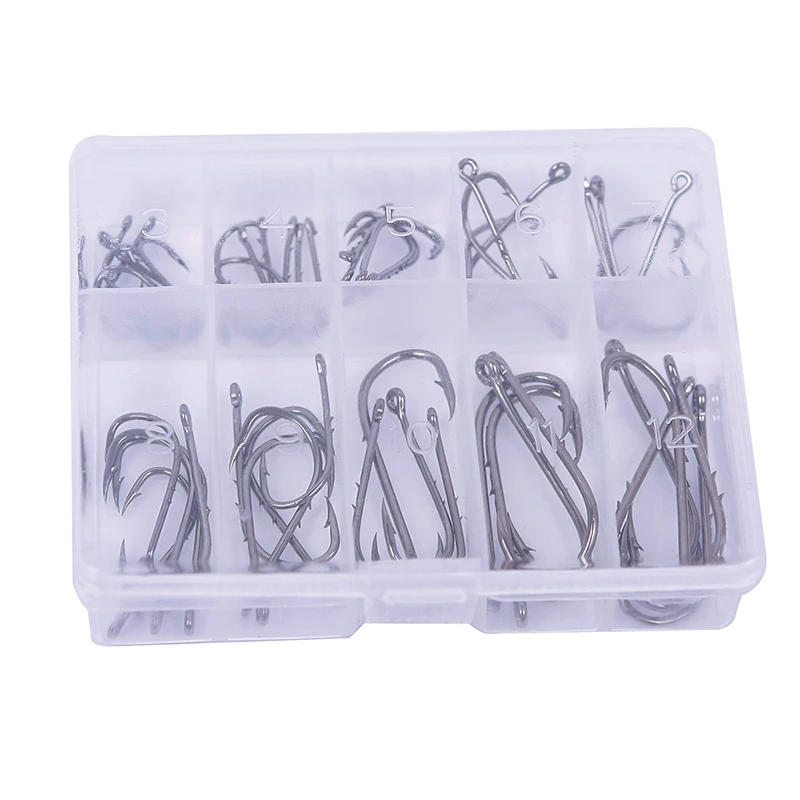 Description Picture 6 of itemDurable 50Pcs 10 Size Assorted Fishing Sharpened Hook Tackle Lure Bait Set