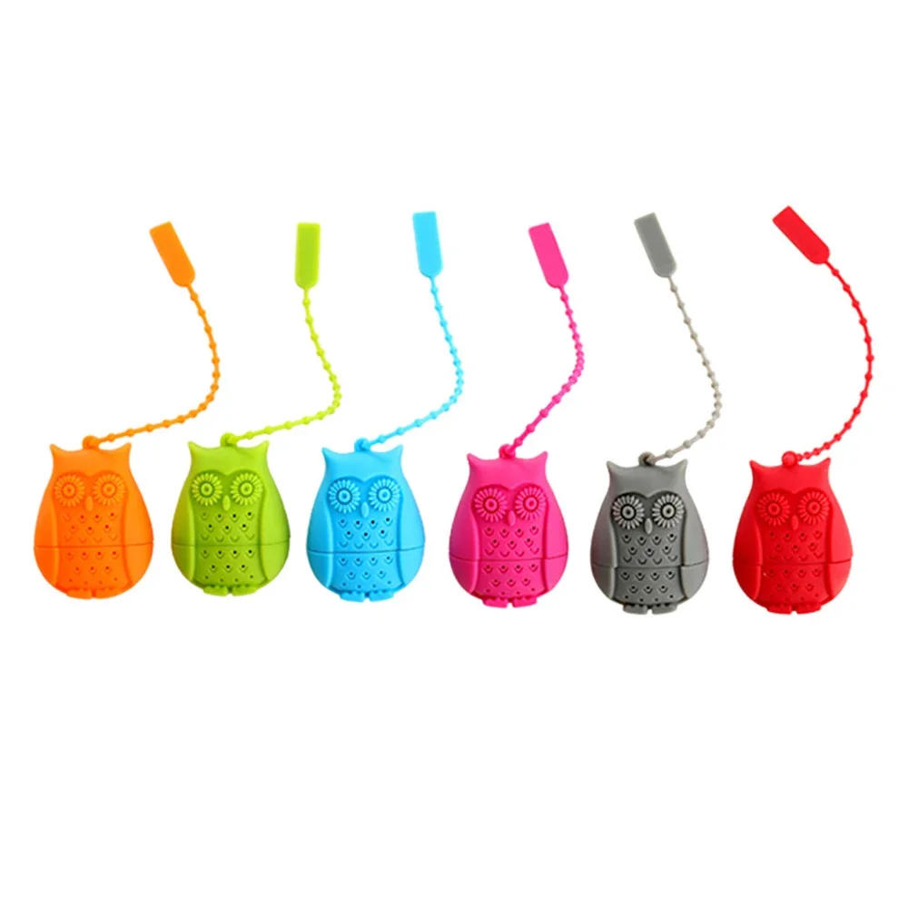 Description Picture 6 of item1Pc 15g Creative Cute Owl Strainer Tea Bags Food Grade Silicone Loose-Leaf  Infuser Filter Diffuser Fun Cartoon Accessories