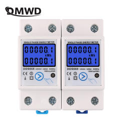 LCD Digital Single-Phase Electricity Current Consumption Energy Meters Voltage 120V 230V AC 5(80)A DDS668 CE Clear function