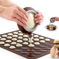 Bakery Silicone Cake Muffin Macaroon Macaron Piping icing Baking Tool Pot 4 Nozzles Set for Kitchen  Bakeware Tools