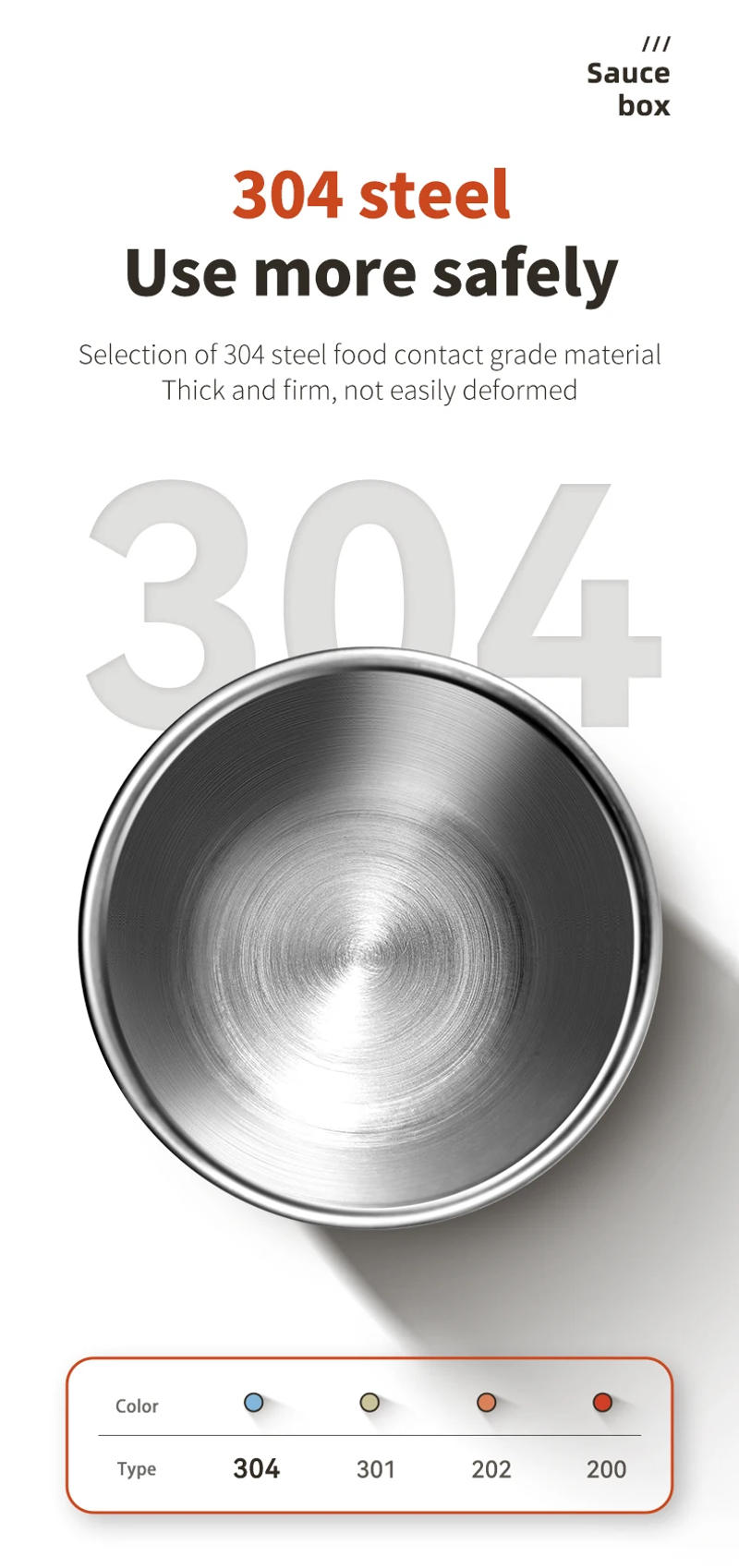 Description Picture 4 of itemWORTHBUY Stainless Steel Sauce Cup Leak-Proof Tomato Mustard Sauce Bowl Mini Dipping Plate With Lid Outdoor Camping Tableware