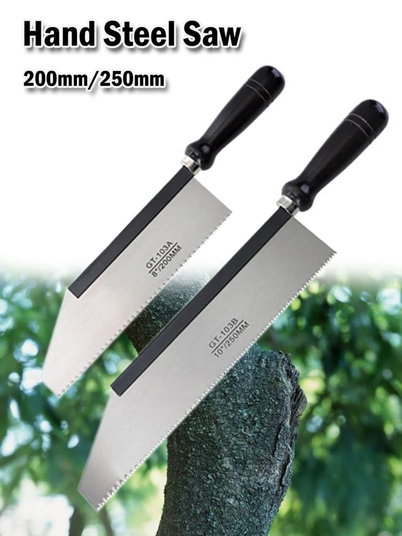 Description Picture 3 of itemSmall Hand Saw 3-edge Japanese Saw Manganese Steel Wood Saw 200/250mm Camping For Tenon Cutting Garden Pruning Woodworking Tool