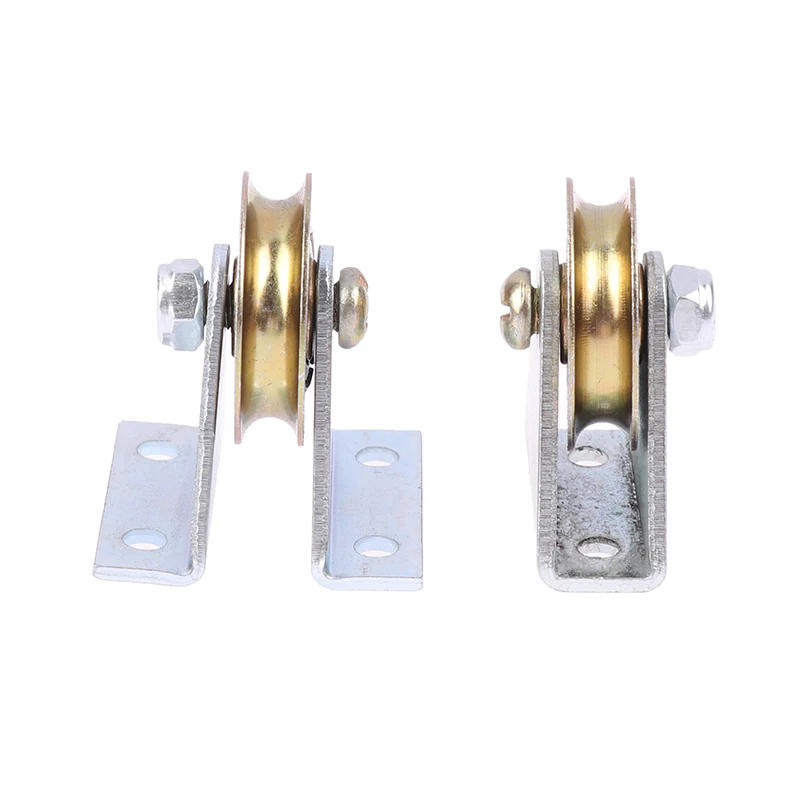 Description Picture 6 of item1 Set 6.4*32*8 Door roller shaft Bracket Pulley 6mm Wire Rope Pulley Fixed Roller Over-line Hanging Wheel Guide Wheel U Wheel