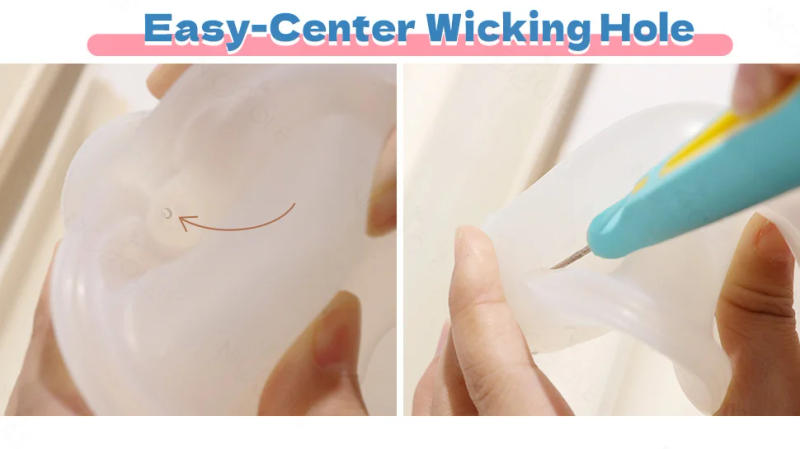 Description Picture 6 of itemHeart and Ribbon Bow Candle Silicone Mold Aromatic Candles Molds for Candle Making Home Decoration Tools