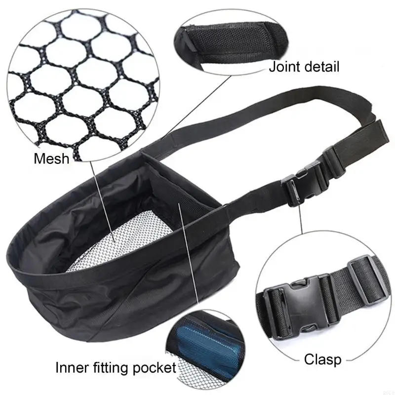 Description Picture 6 of item652F Fly Fishing Stripping Basket Line Casting Stripping Basket Adjustable Quick Drain Fly Fishing Basket With Waist Belt