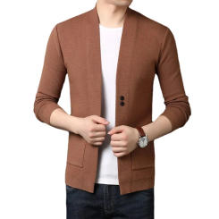 Autumn New Men's Cardigan Korean Fashion Cardigan Sweater Men Outer Wear Thin Coat Men Clothes Plus Size 4XL