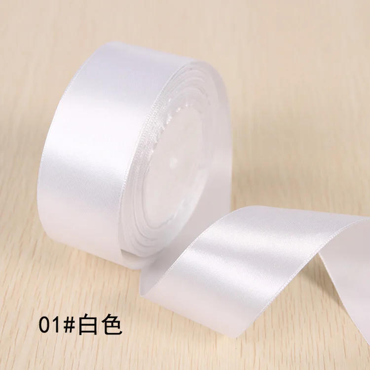 Description Picture 5 of item25Yards/Roll 6mm 10mm 15mm 20mm 25mm 40mm 50mm Silk Satin Ribbons for Gift Packing Christmas Party Decoration Fabric Crafts