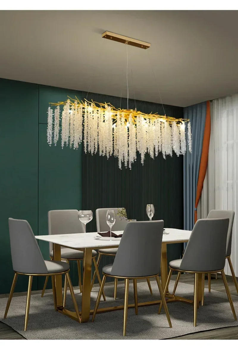 Description Picture 5 of itemNordic Tree Branch Lustre Crystal Led Lights Modern Dining Table Pendant Chandelier Modest Ceiling Lamps for Room Home-appliance