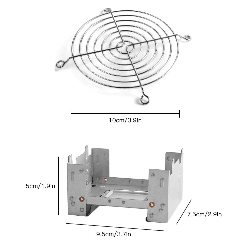 Description Picture 5 of itemCamping Wood Stove Outdoor Camping Foldable Wax Furnace with Stainless Steel Disc Wire Bracket Picnic Equipment BBQ Wax Stove