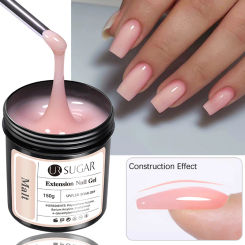 UR SUGAR 150g Nude Pink Extension Nail Gel Vernis Semi Permanent Acrylic Crystal Gel Nail Polish UV/LED Fast Construction Gel