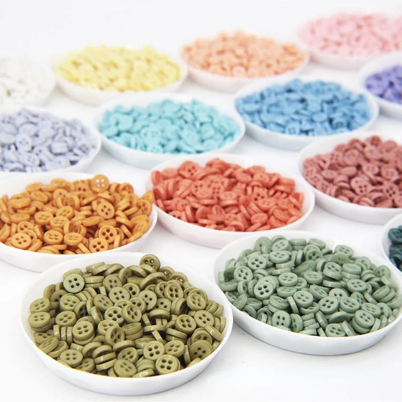 Description Picture 3 of item50/100pcs 6mm Mini Resin Buttons 2 Hole Round Tiny Buttons for DIY Craft Doll Clothing Sewing Embellishments Scrapbooking