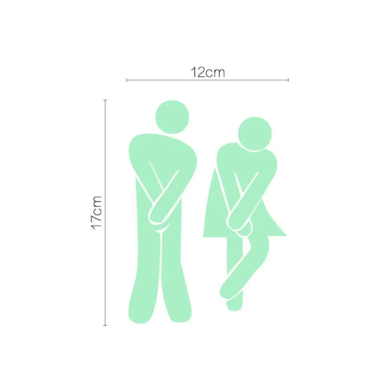 Description Picture 3 of itemFunny Luminous Bathroom Wall Stickers Home Decor Glow In The Dark Toilet Stickers
