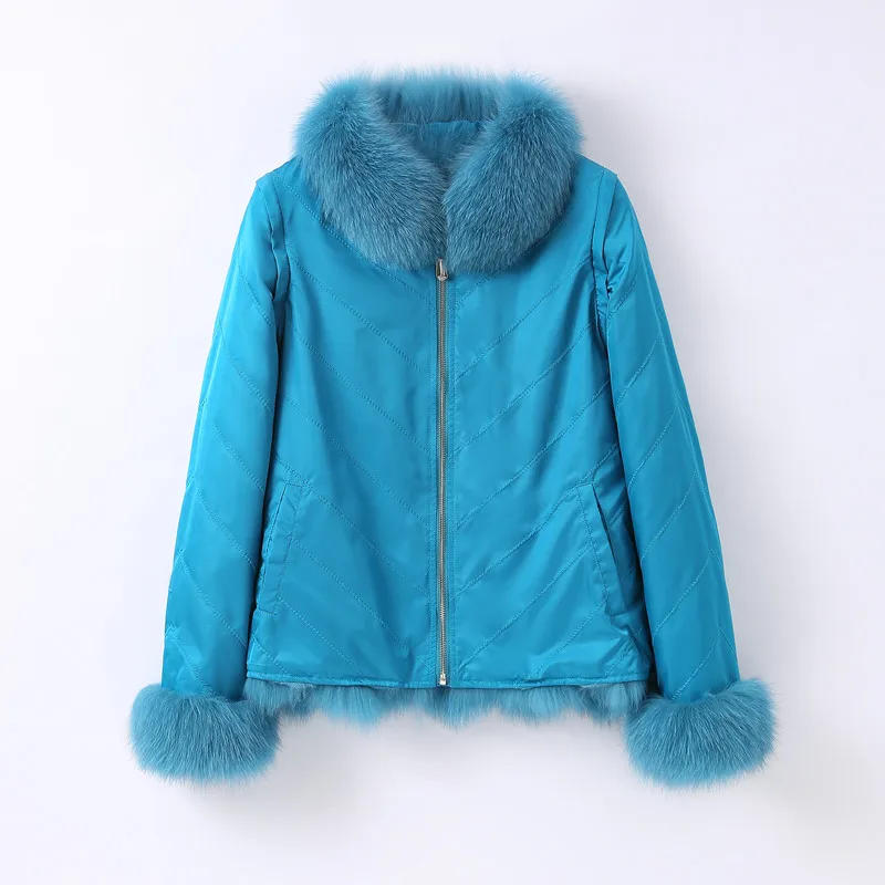 Description Picture 5 of itemWomen Winter Fox Fur Coat Jacket New Warm Double Side Parka CT261-1