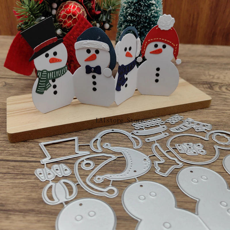 Description Picture 3 of itemChristmas Snowman Set Cutting Dies Scrapbooking Handbook DIY Greeting Card Making Tools Die Cuts 2024 New Arrivals