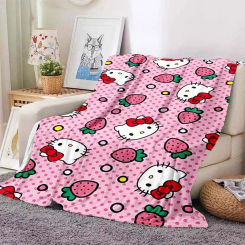 Sanrio Hello Kitty Custom Blanket Fluffy Throw Children Adults Warm Soft Quilt Sofa Plush Bedspread Throw Blanket for Sofa Bed