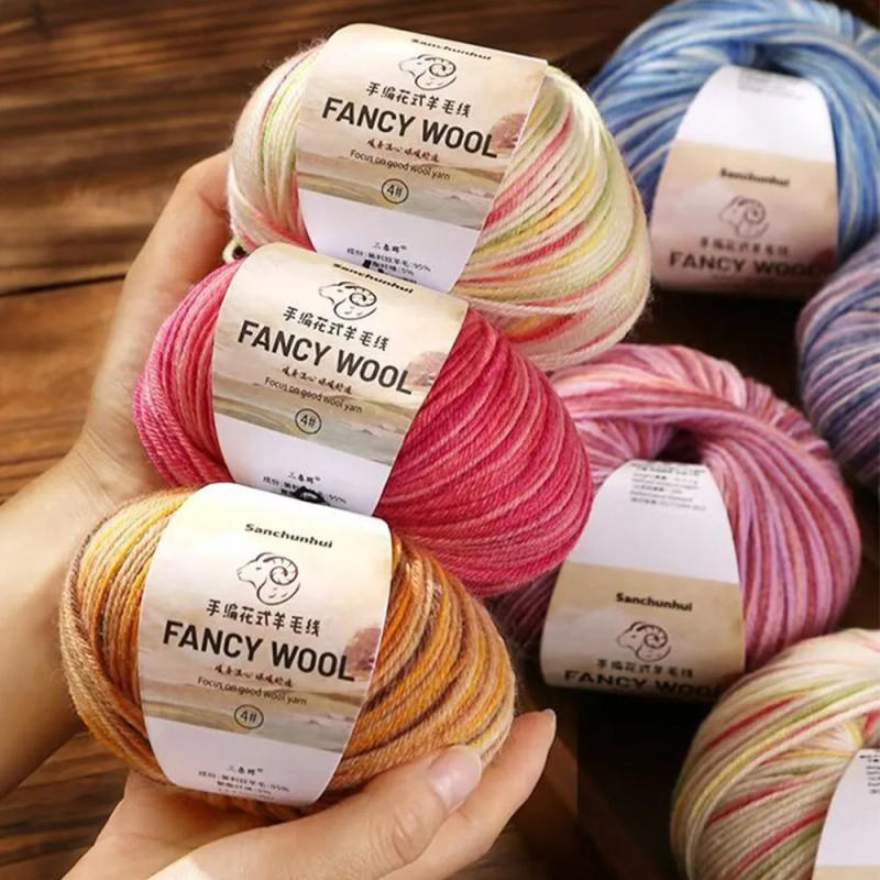 Description Picture 3 of item50g/roll Merino Wool Yarn Baby Wool DIY Hand Knitted Crochet Scarf Clothes Yarn Clothes Hats