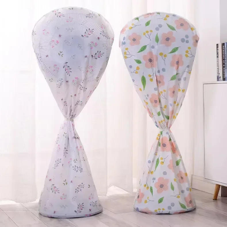 Description Picture 2 of itemTwo Style Washable Fan Sleeve Waterproof Dustproof Protective Standing Round Electric Fan Cover for Pedestal Stand Fan Floor