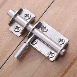 Stainless Steel Olid Sliding Bolts Latch Hasp Home Hardware Gate Safety Toilet Door Lock