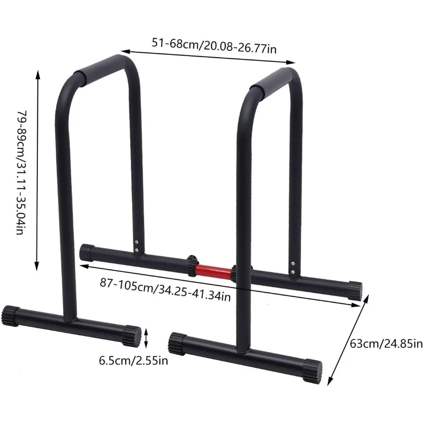 Description Picture 2 of itemPortable Adjustable Dip Bar Station Home Gym Dip Stand Parallel Bars Workout Exercise Equalizer Bars Fitness