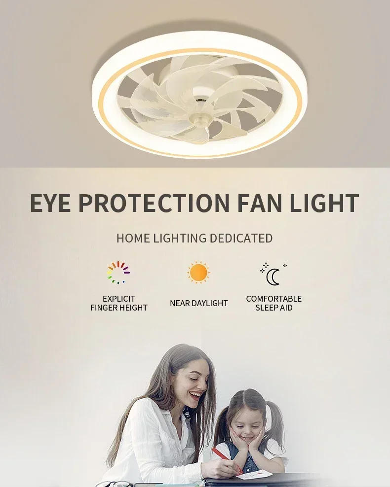 Description Picture 5 of itemModern LED Ceiling Light With Fan Nordic Ceiling Fan Lamp Remote Control Fans For Bedroom Dining Living Room Internal Lighting