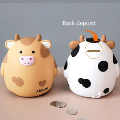 Bear Rabbit Piggy Bank Money Plastic Coin For Attracting Money Jar Coins Money Box Large Savings Box Coins Child Easter Gift