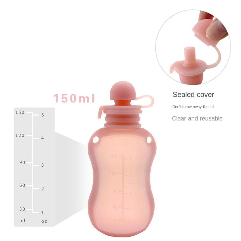 Description Picture 6 of itemReusable Silicone Breast Milk Storage Bag Leak-proof Suckable Juice BPA Free for Baby Feeding Food Storage Breastfeeding Partner