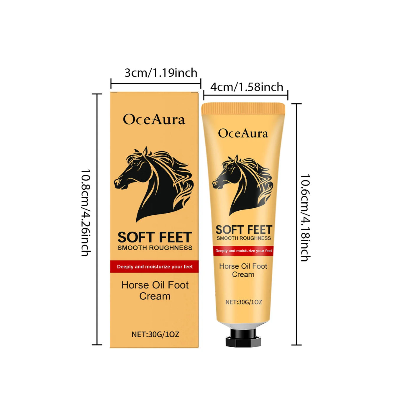 Description Picture 2 of itemHorse Oil Anti Crack Foot Cream Repair Chapping Heel Callus Removal Exfoliation Nourish Smooth Anti-Drying Hand Feet Skin Care