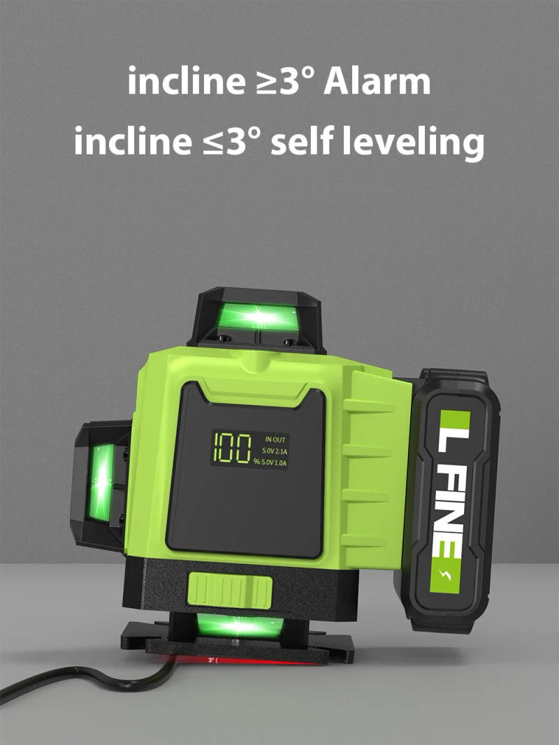 Description Picture 6 of itemLFINE 3D/4D Laser Level 12/16 Lines Horizontal And Vertical With Remote Control 8 Lines 360°Self-leveling Laser Levels