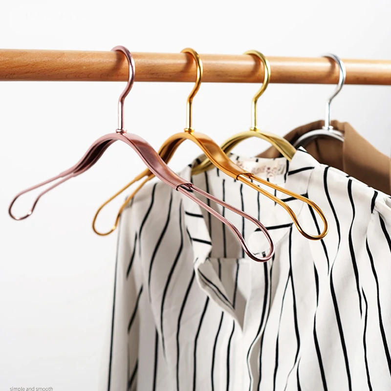 Description Picture 2 of item5pcs Width Coat Hanger Aluminium Alloy Clothes hangers Anti slip Durable Metal Storage Hanging Rack Clotheshorse for Heavy coat