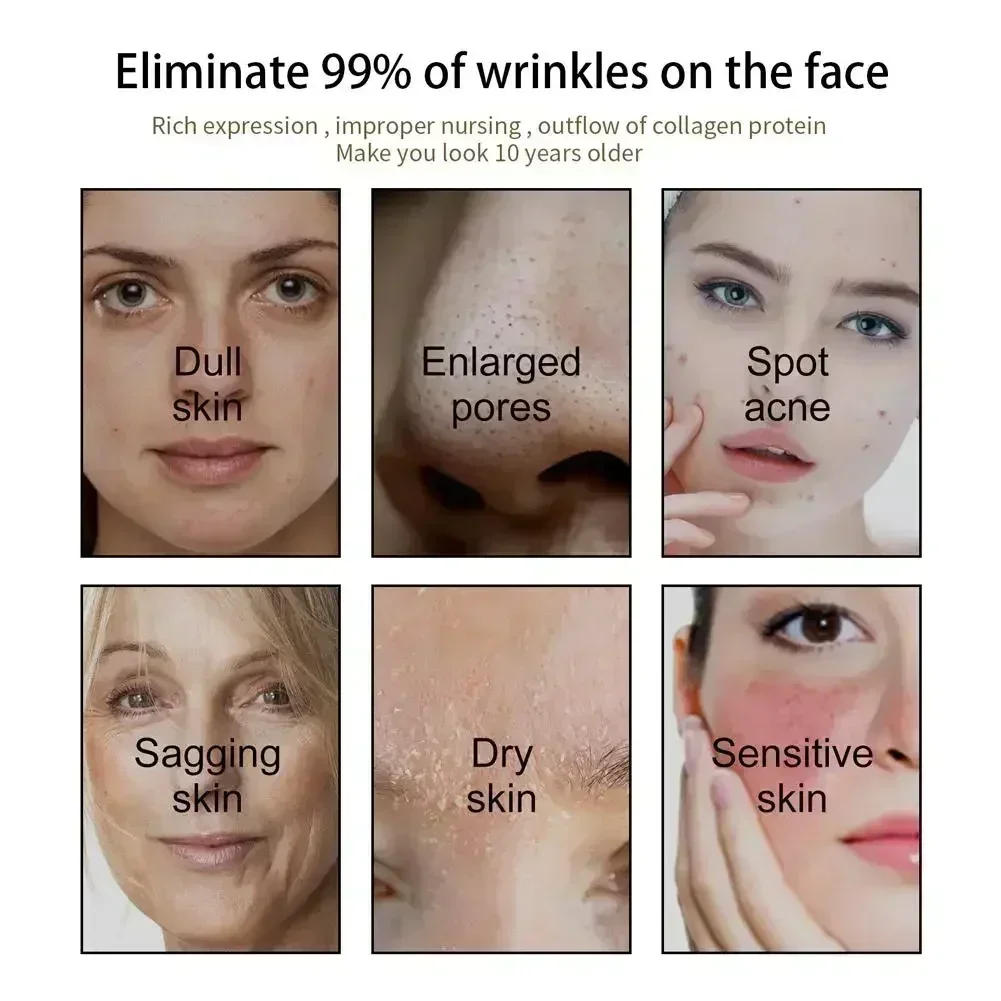 Description Picture 6 of itemRestore Delicate Skin Reduce wrinkles Hyaluronic Acid Forehead Fine Lines Lifting Facial Serum Skin Care Beauty