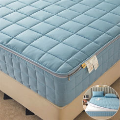 Six Sides Full Enclosed Mattress Protector Cover with Zipper Closure Thicken Quilted Mattress Topper Pad Luxury Soft Bed Sheet