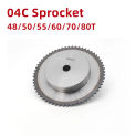 04C Chain Sprocket 48/50/55/60/70/80 Teeth Pitch 6.35mm 45# Steel Industrial Transmission Sprocket