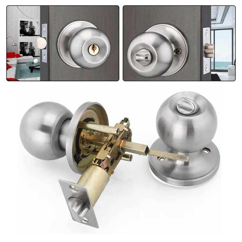 Description Picture 2 of item1set Tubular Mortice Latch Adjustable Latch Single Tongue Bolt Three Rod Lock Body Door Latch Interior Door Lock Zinc Alloy